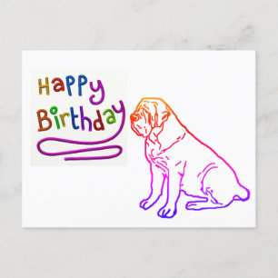 birthday card Mastiff postcard