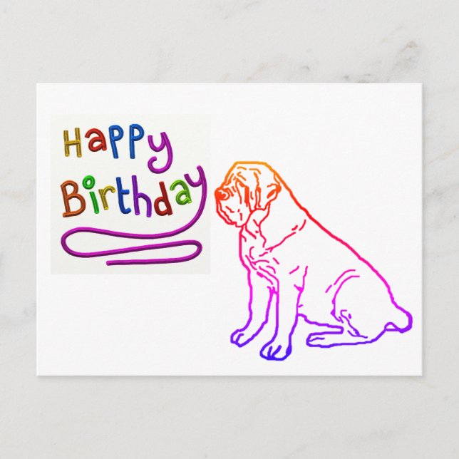 birthday card Mastiff postcard (Front)