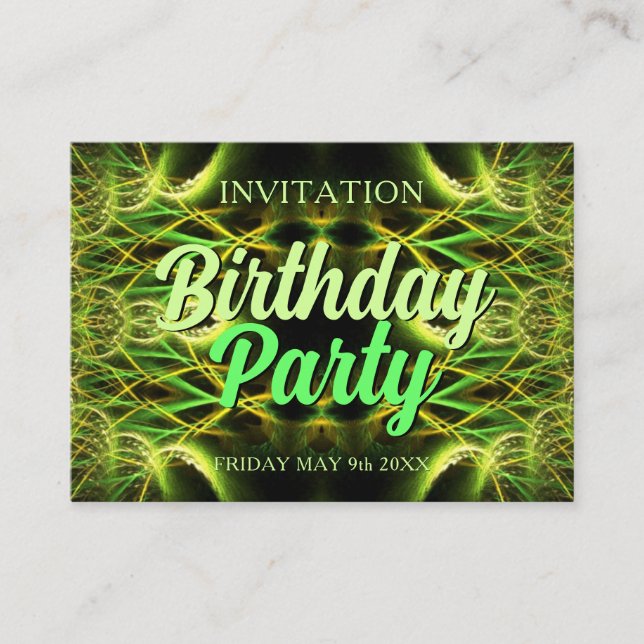Birthday Card mini Invite Card (Front)