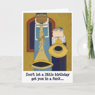 birthday card music themed saxophone