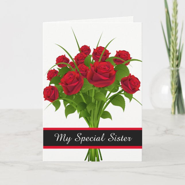 Birthday Card-My Special Sister Card (Front)