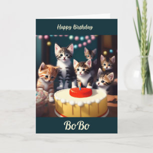 Birthday Card & Party Small Kitty