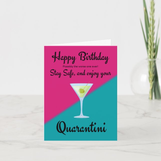 Birthday Card Quarantine Humour during coronaviris (Front)