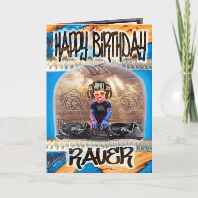 Birthday card Raver (Front)