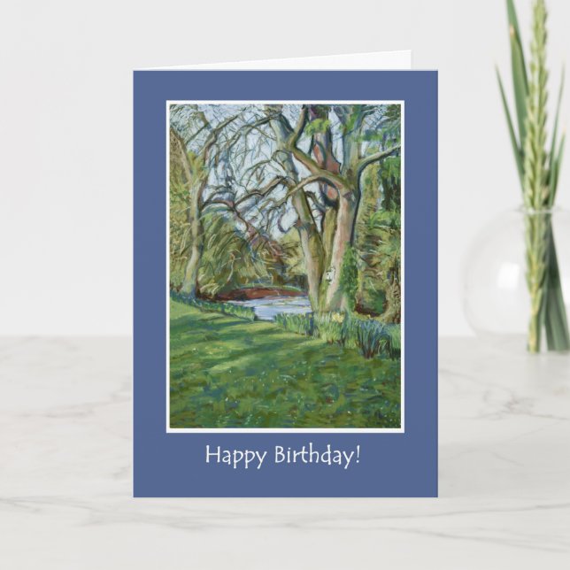 Birthday Card - Riverbank in Early Spring (Front)