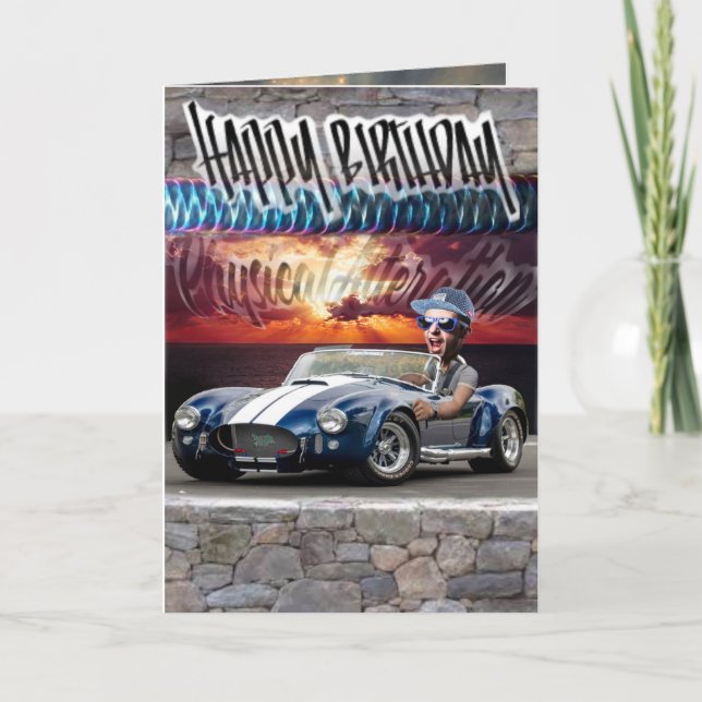 Birthday card Shelby AC cobra (Front)