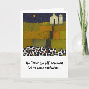 Birthday Card silly cows
