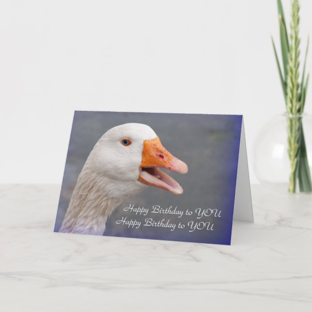 Birthday Card: Singing Goose Card (Front)