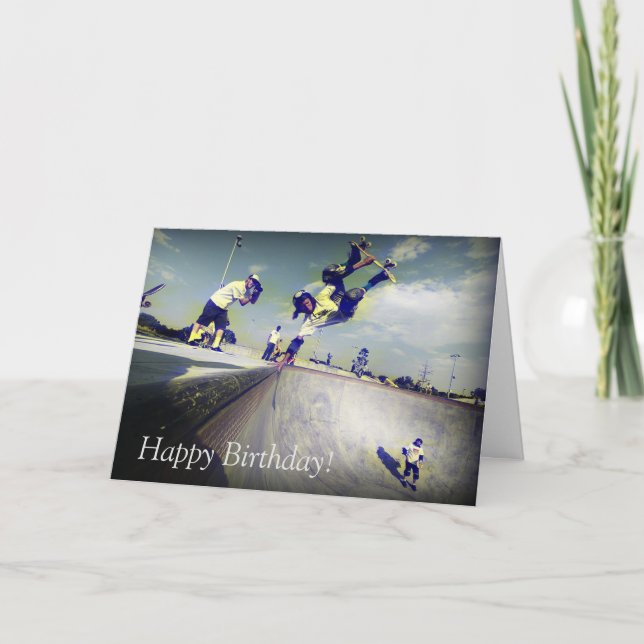 Birthday Card: Skateboarders Card (Front)