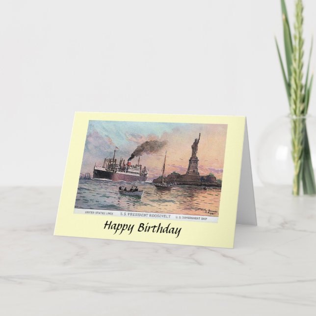 Birthday Card - SS President Roosevelt (Front)