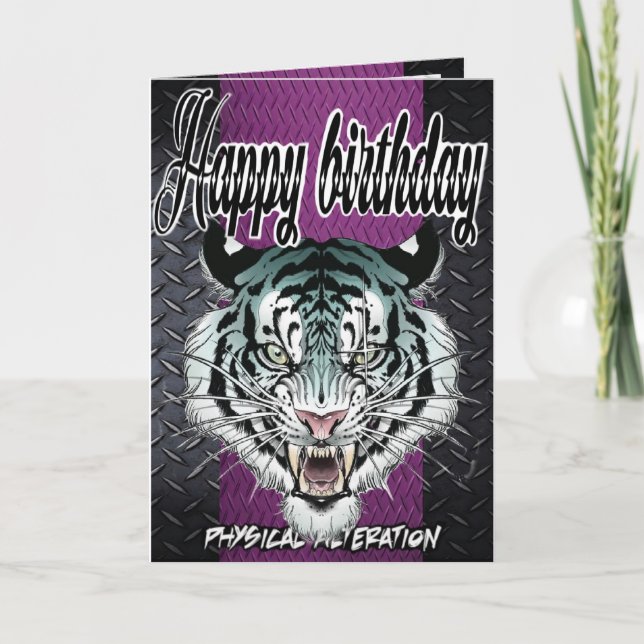 Birthday card tiger (Front)