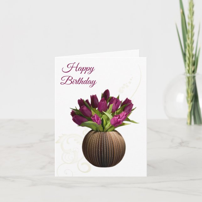Birthday Card -Tulips (Front)
