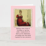 Birthday Card Vintage Ackerman Lady Humour<br><div class="desc">Vintage Ackerman 1800's fashion plate woman reminder for your friend that birthdays are celebrations about them,  not a time to feel sad about getting older. Original concept by Angela Castillo.</div>