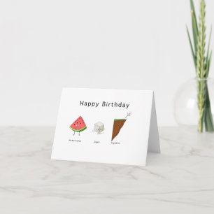 Birthday Card, watermelon sguar high card