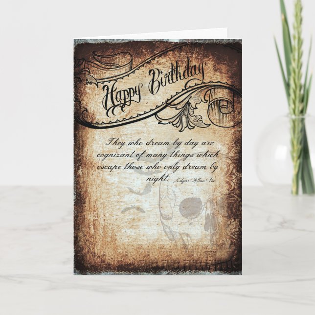 Birthday card with a touch of Poe (Front)