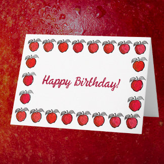 Birthday Card with Apples