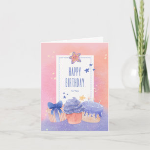 Birthday Card with Balloons & Candles