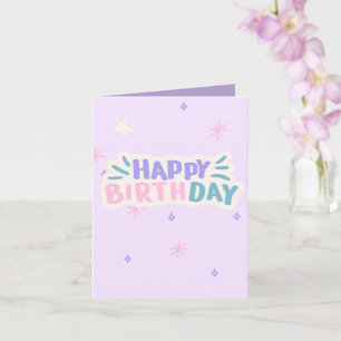 Birthday Card with Balloons & Candles
