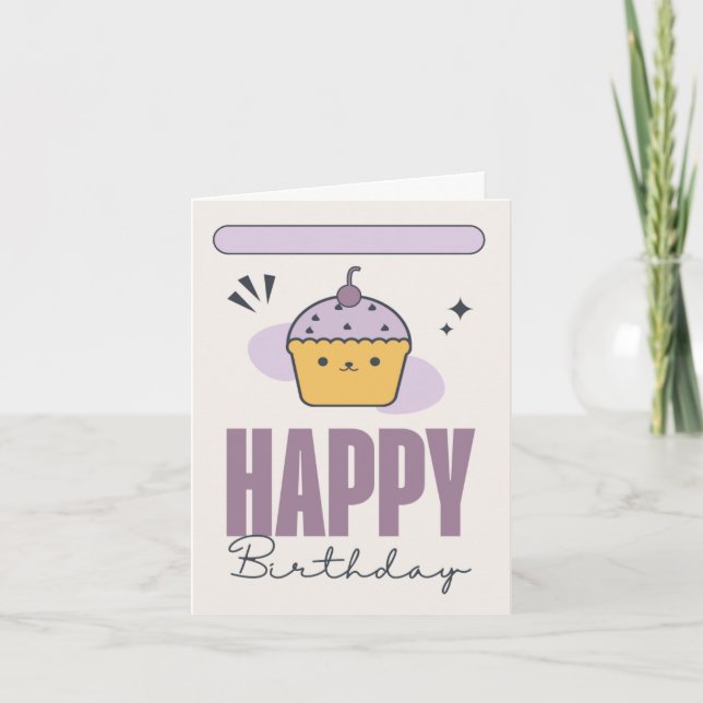 Birthday Card with Balloons & Candles (Front)
