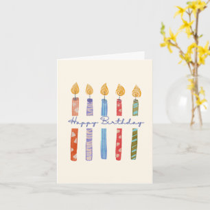 Birthday Card with Balloons & Candles