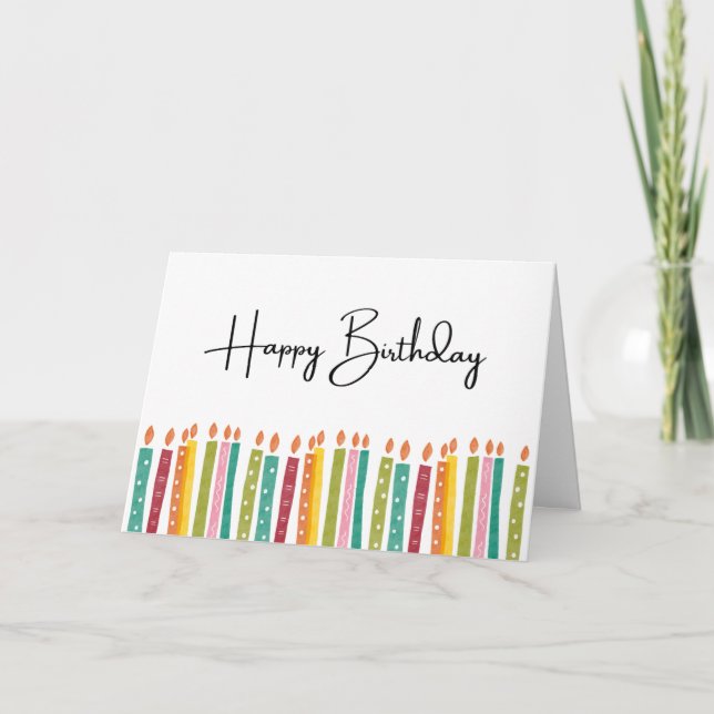 Birthday Card with Candles (Front)