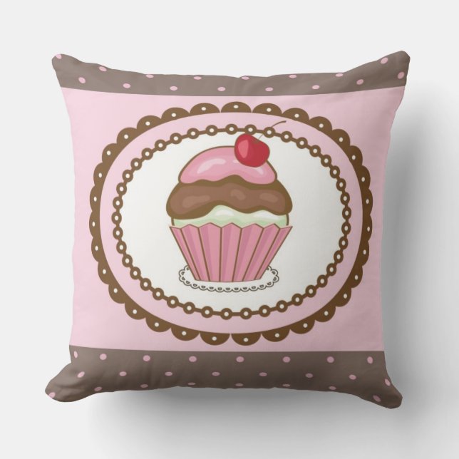 Birthday card with cupcake cushion (Front)