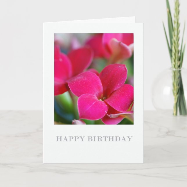 Birthday Card With Flowers (Front)