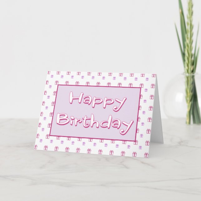 Birthday Card With Gifts (Front)