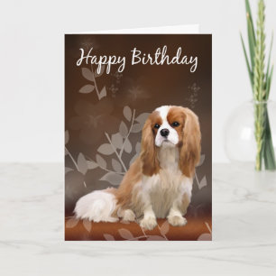 Birthday Card With King Charles Spaniel