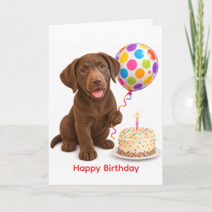 Birthday card with pup to celebrate the day