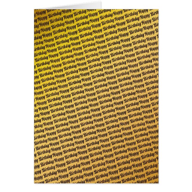 Birthday card with repeating text (Front)