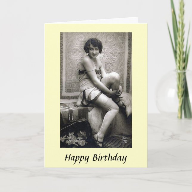 Birthday Card - Young Lady, 1920s (Front)