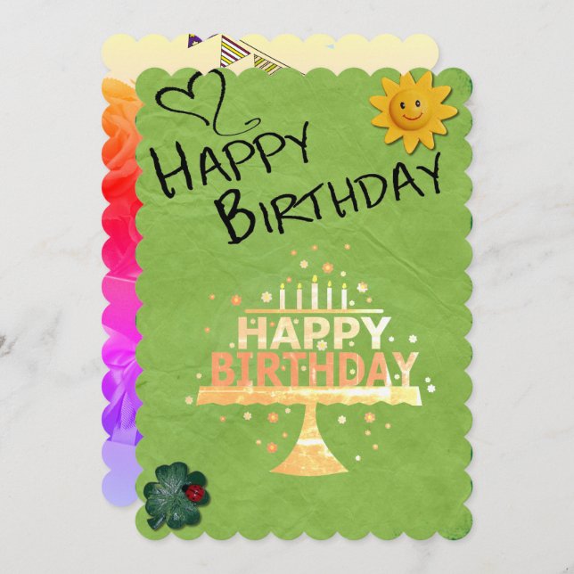Birthday Cards / happy birthday (Front/Back)