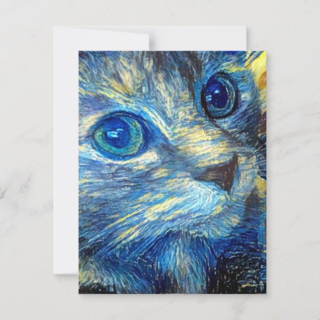 Birthday Cat Flat Card (Front)