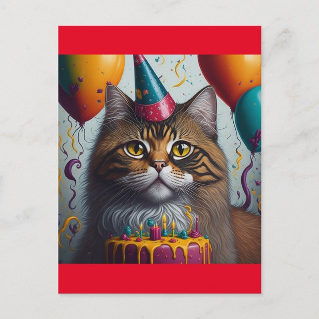 birthday cat postcard (Front)