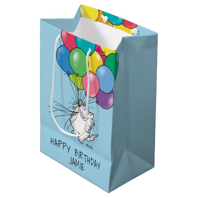BIRTHDAY CATS by Sandra Boynton Medium Gift Bag (Front Angled)