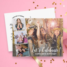 Birthday Celebration Any Year Modern Photo Collage