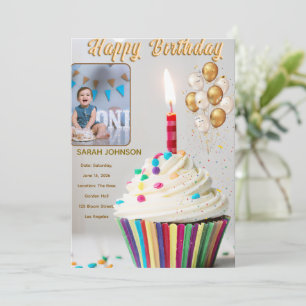 Birthday Celebration Cushion Invitation