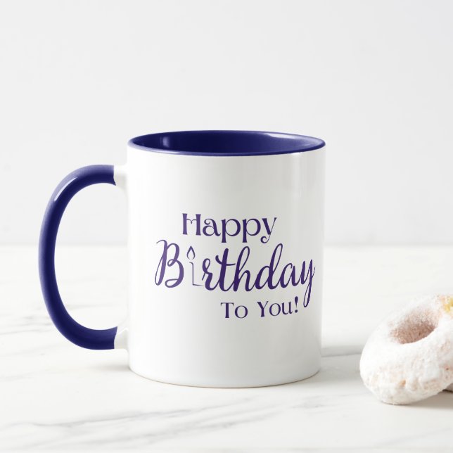 Birthday Celebration Festive Party Design Mug (With Donut)