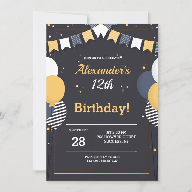 Birthday Celebration Invitation (Front)