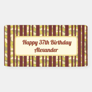 Birthday Celebration Rustic Any Age Birthday Banner