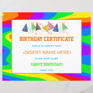 Birthday Certificate