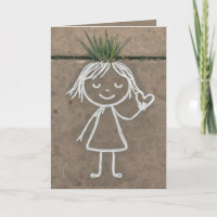 Birthday Chalk Art Girl With a Heart