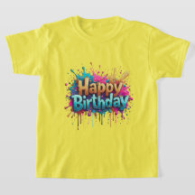 Birthday Cheer – Colourful Happy Birthday T-Shirts