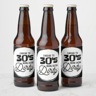 BIRTHDAY, CHEERS,30TH BIRTHDAY, FAVORS BEER BOTTLE LABEL