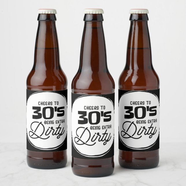 BIRTHDAY, CHEERS,30TH BIRTHDAY, FAVORS BEER BOTTLE LABEL (Bottles)