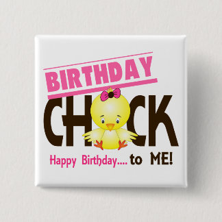 Birthday Chick 1 15 Cm Square Badge