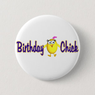 Birthday Chick 6 Cm Round Badge
