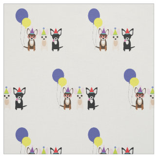 Birthday Chihuahua Fabric
