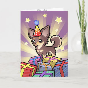 Birthday Chihuahua (long coat) Card